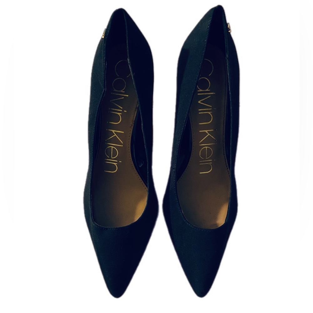 Calvin Klein Black Fabric Heels